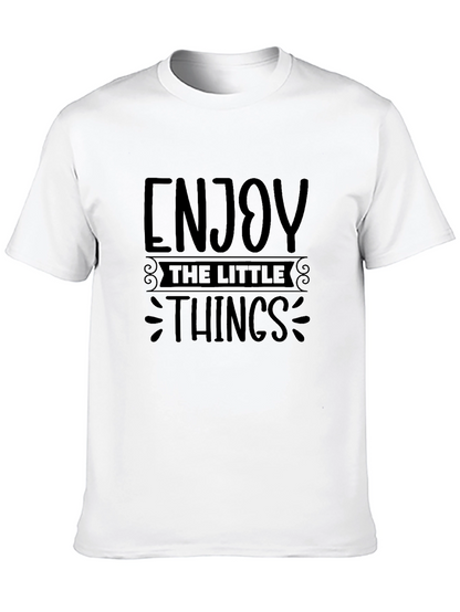 Camiseta Negra: Disfruta las Pequeñas Cosas