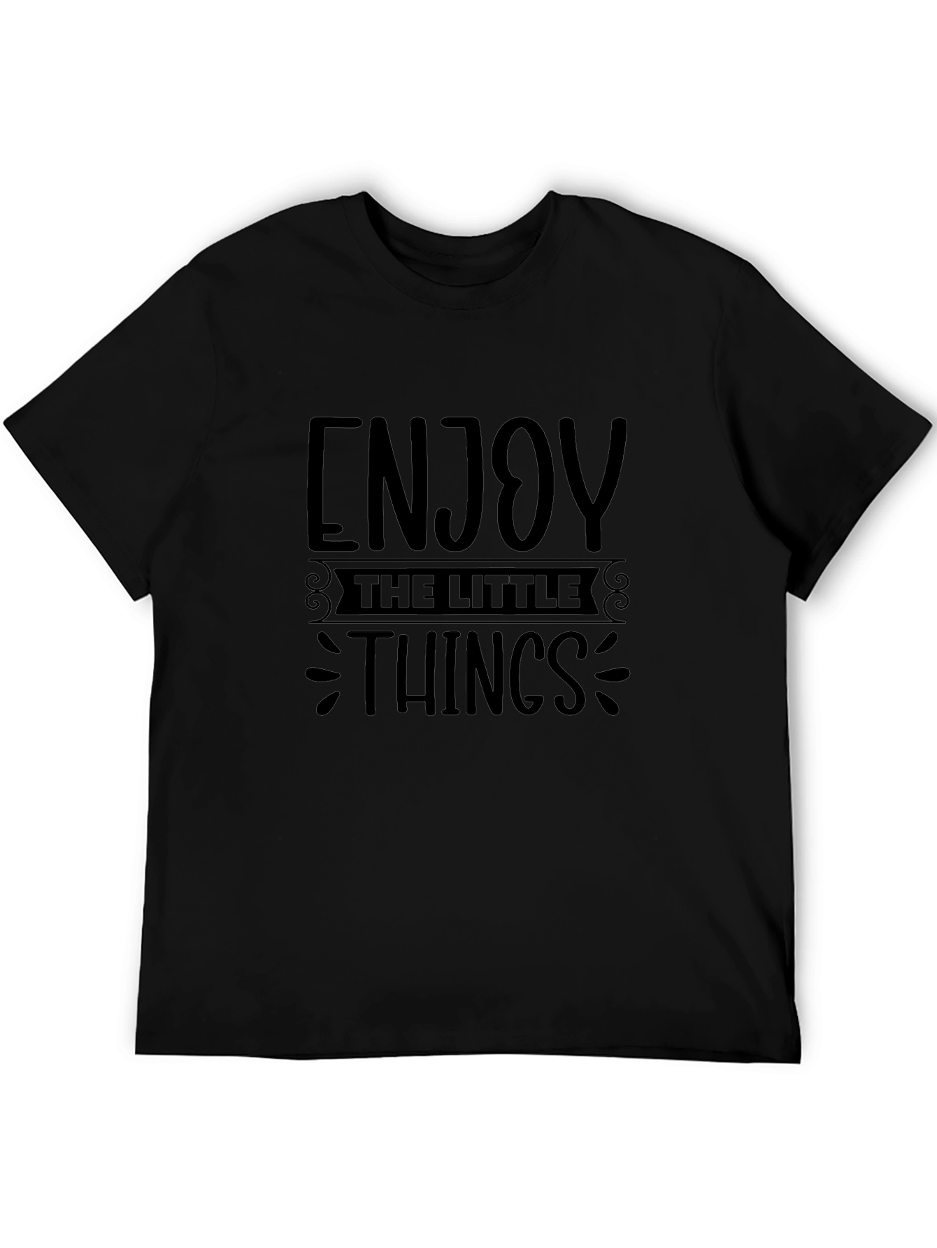 Camiseta Negra: Disfruta las Pequeñas Cosas