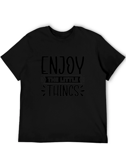 Camiseta Negra: Disfruta las Pequeñas Cosas