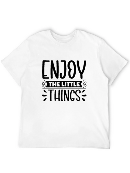 Camiseta Negra: Disfruta las Pequeñas Cosas