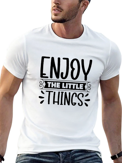 Camiseta Negra: Disfruta las Pequeñas Cosas
