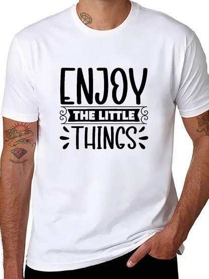 Camiseta Negra: Disfruta las Pequeñas Cosas