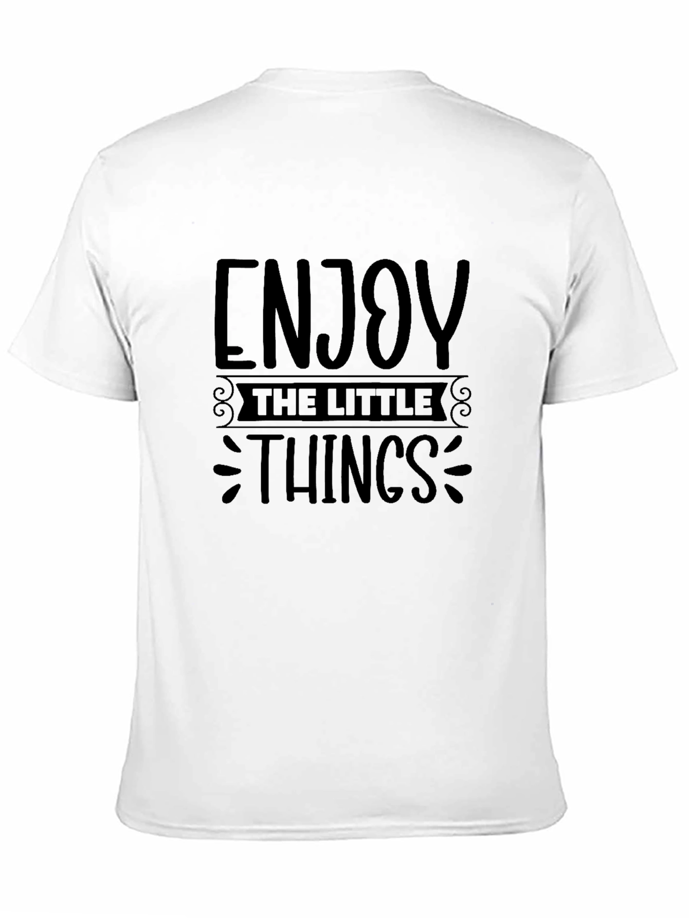 Camiseta Negra: Disfruta las Pequeñas Cosas