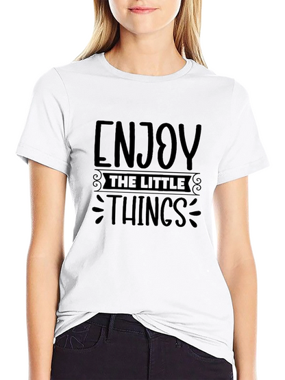 Camiseta Negra: Disfruta las Pequeñas Cosas