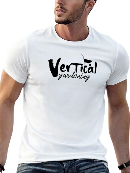 Camiseta Negra Vertical Gardening Diseño Original