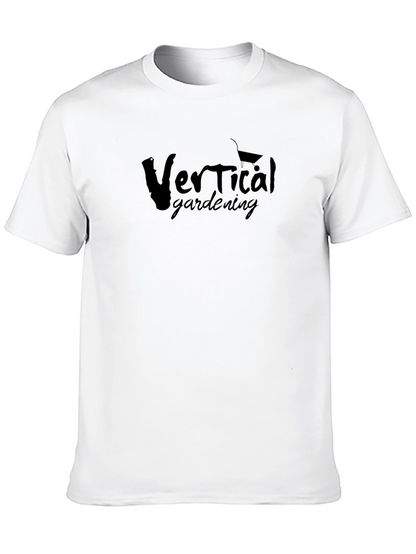 Camiseta Negra Vertical Gardening Diseño Original