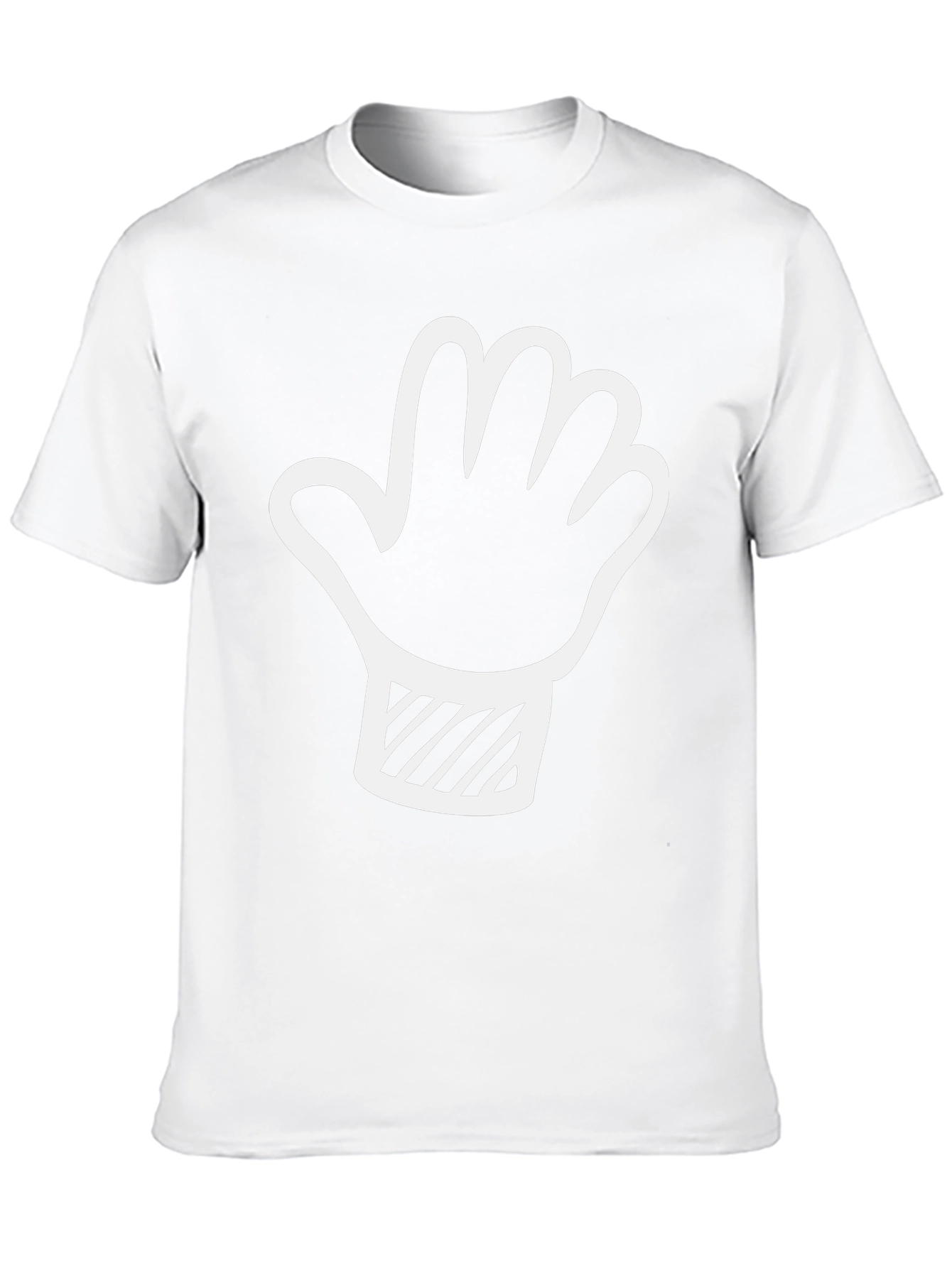 Camiseta Negra con Diseño de Mano Divertida