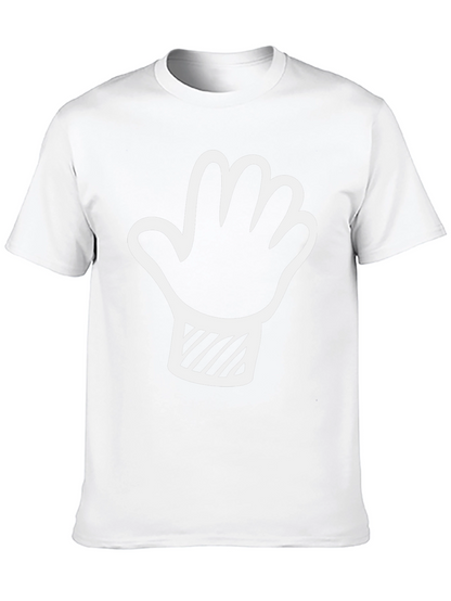 Camiseta Negra con Diseño de Mano Divertida