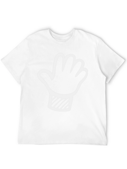 Camiseta Negra con Diseño de Mano Divertida