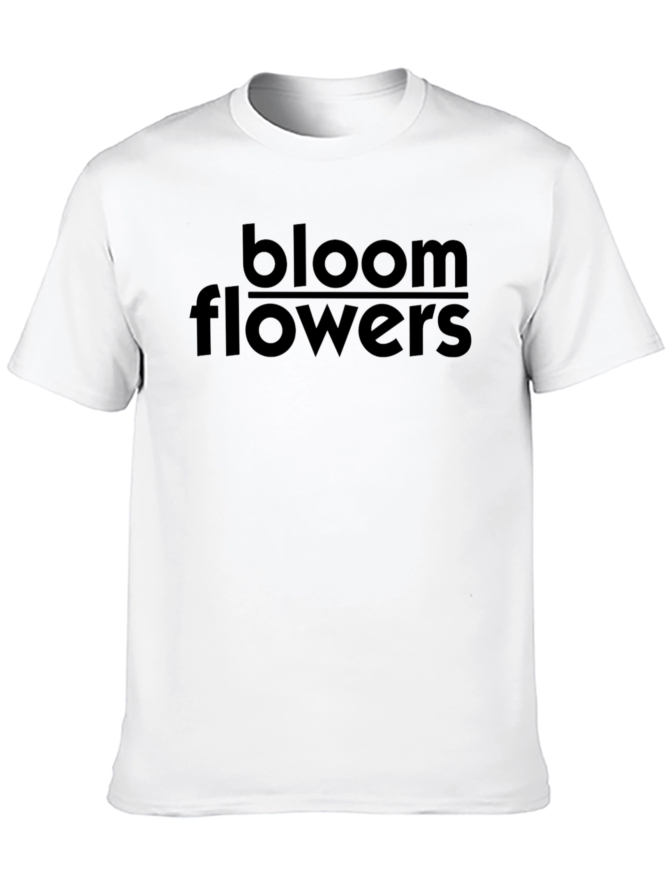 Camiseta Negra Bloom Flowers Estilo Casual