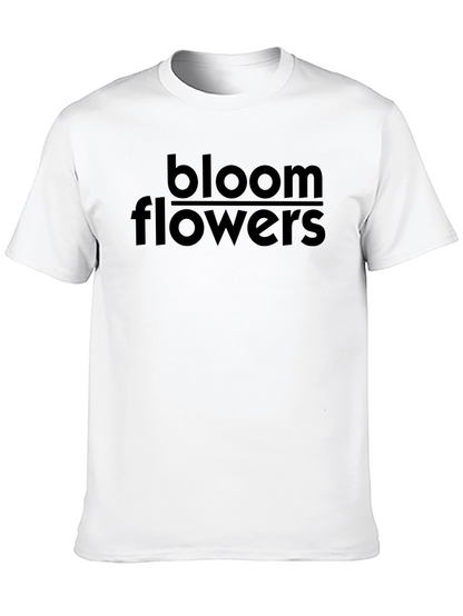 Camiseta Negra Bloom Flowers Estilo Casual