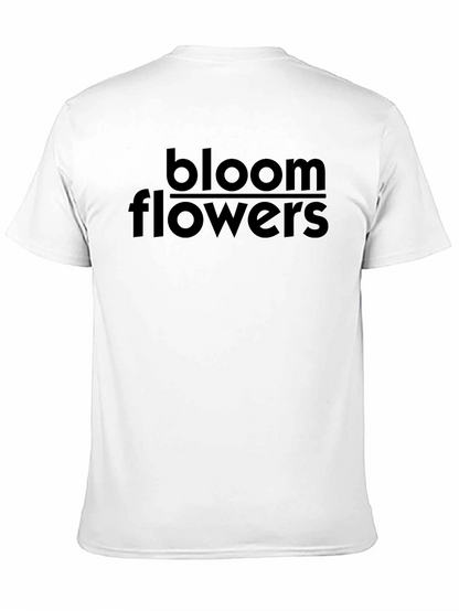 Camiseta Negra Bloom Flowers Estilo Casual