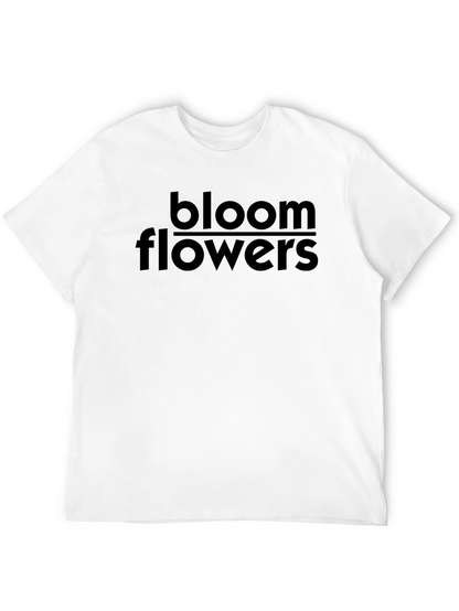 Camiseta Negra Bloom Flowers Estilo Casual