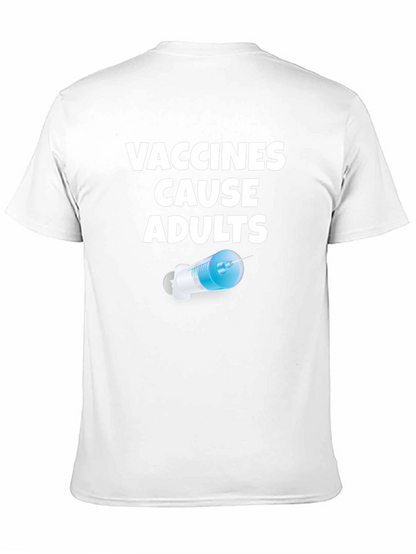 Camiseta Negra Vacunas Causan Adultos