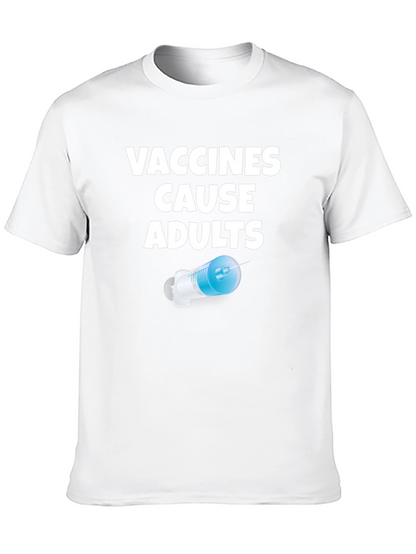 Camiseta Negra Vacunas Causan Adultos