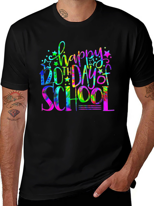 Camiseta Negra Feliz Día 120 de Escuela