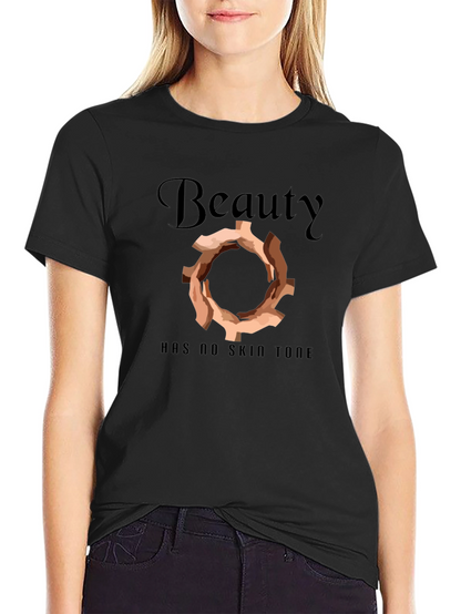Camiseta Negra: La Belleza No Tiene Tono de Piel