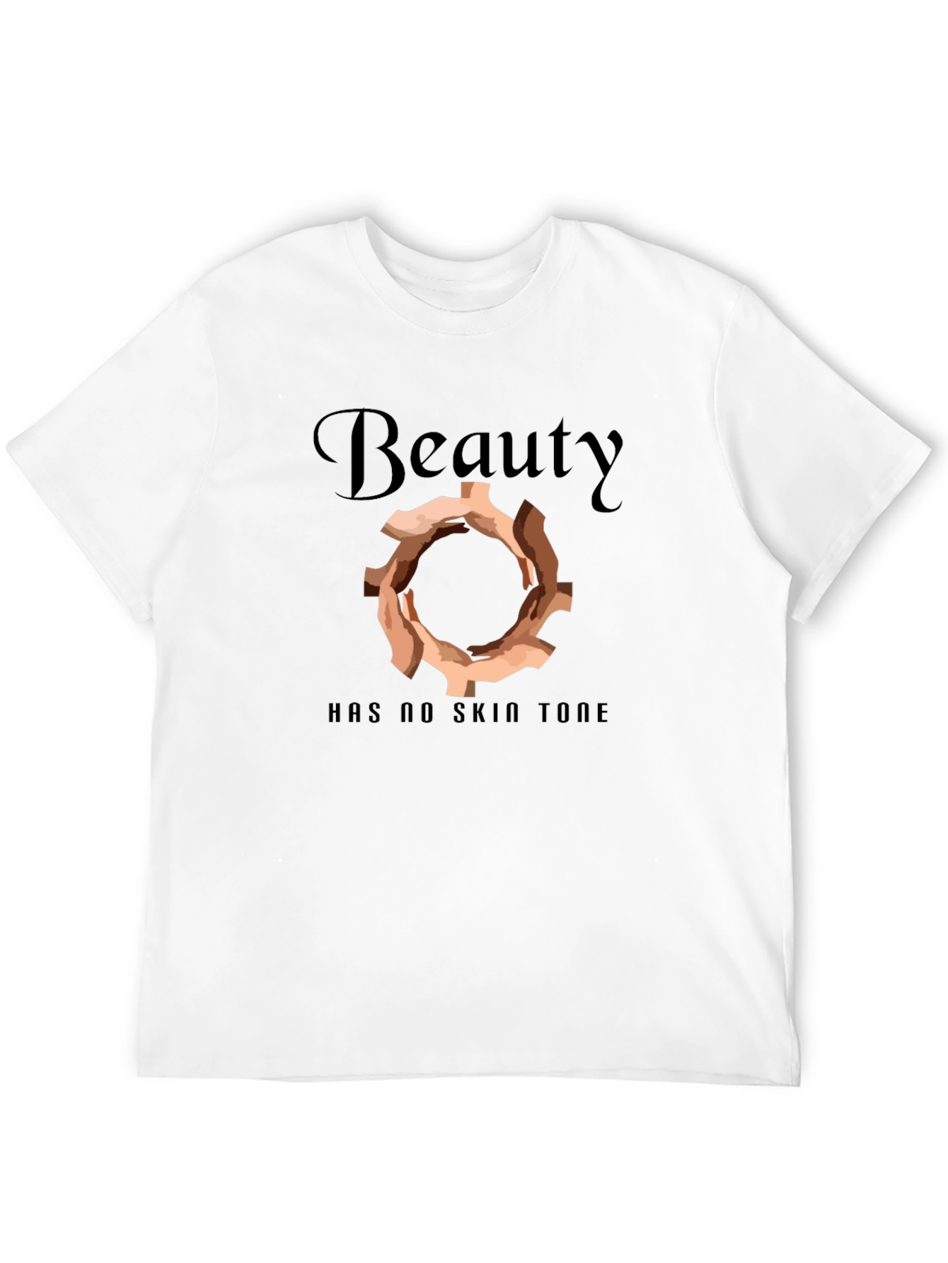 Camiseta Negra: La Belleza No Tiene Tono de Piel