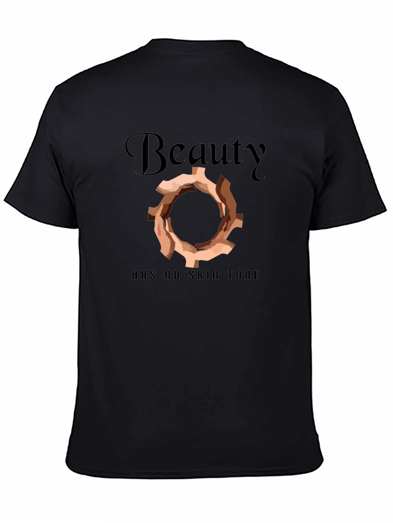 Camiseta Negra: La Belleza No Tiene Tono de Piel