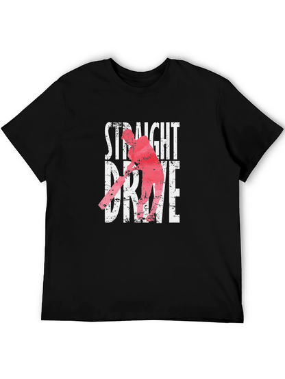 Camiseta Negra Straight Drive Cricket