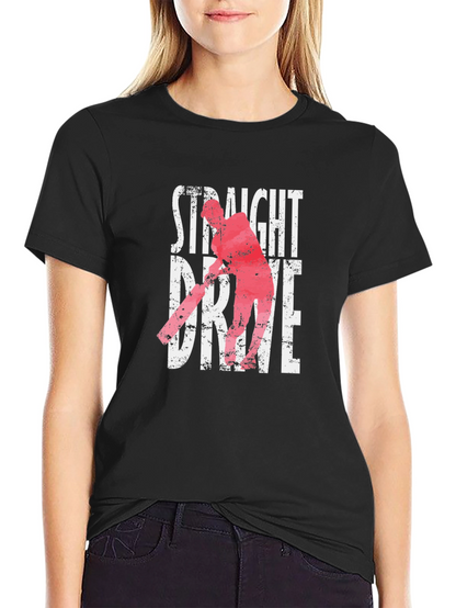 Camiseta Negra Straight Drive Cricket