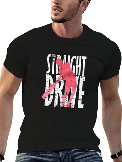 Camiseta Negra Straight Drive Cricket