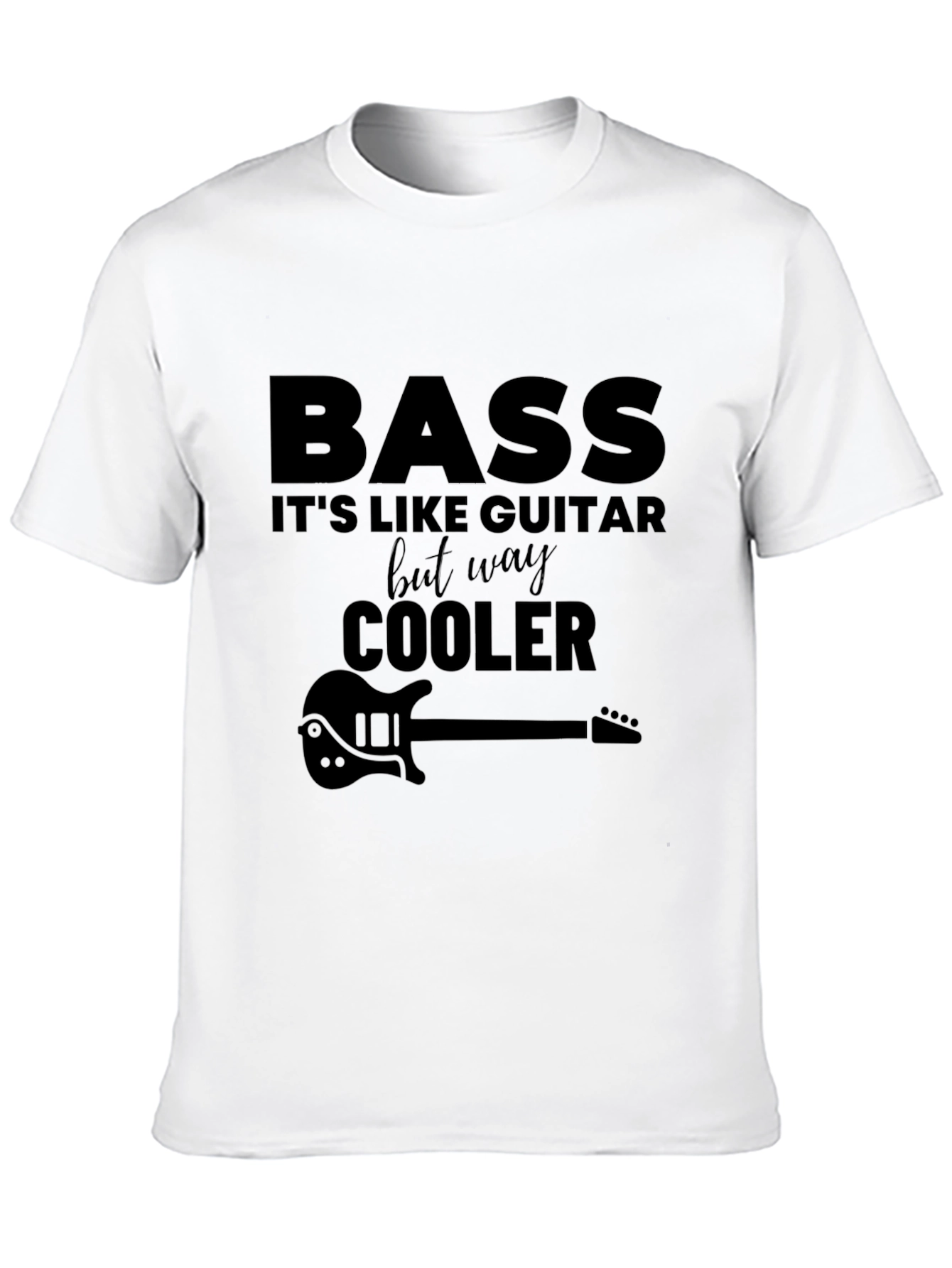Camiseta Negra Bass - Más Cool Que Guitarra