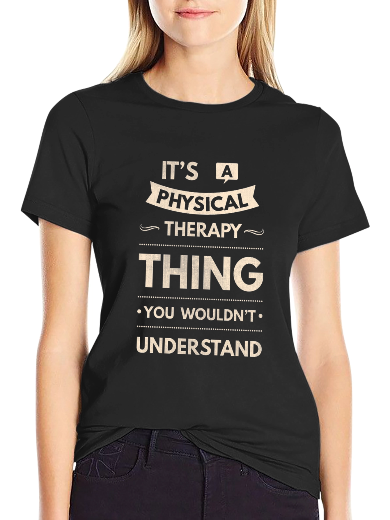 Camiseta Negra - Terapia Física No Entenderías