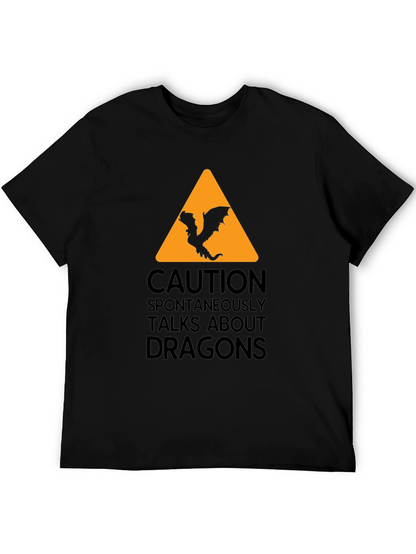 Camiseta Negra - Cuidado Dragones