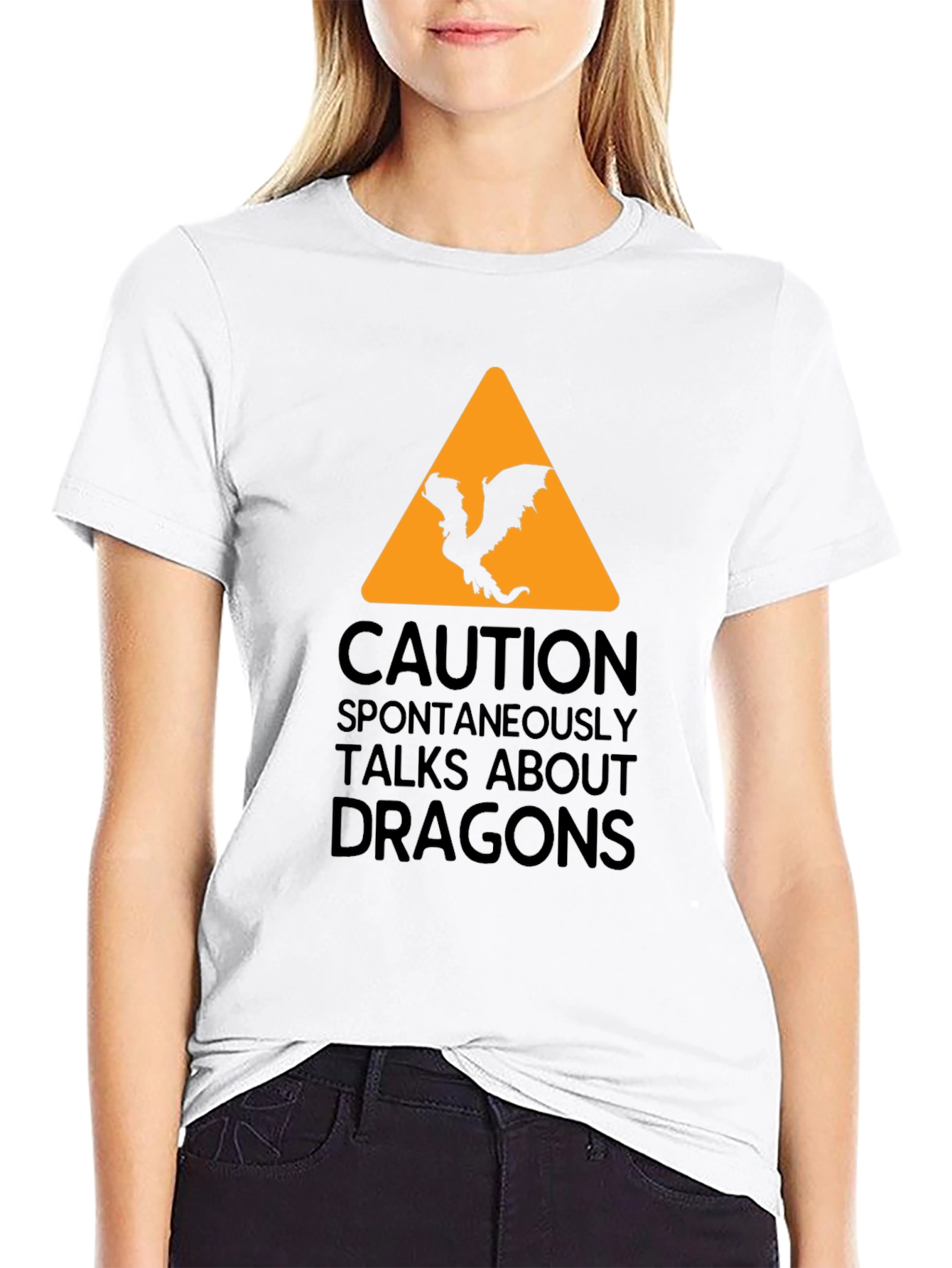 Camiseta Negra - Cuidado Dragones