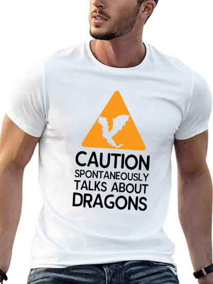 Camiseta Negra - Cuidado Dragones