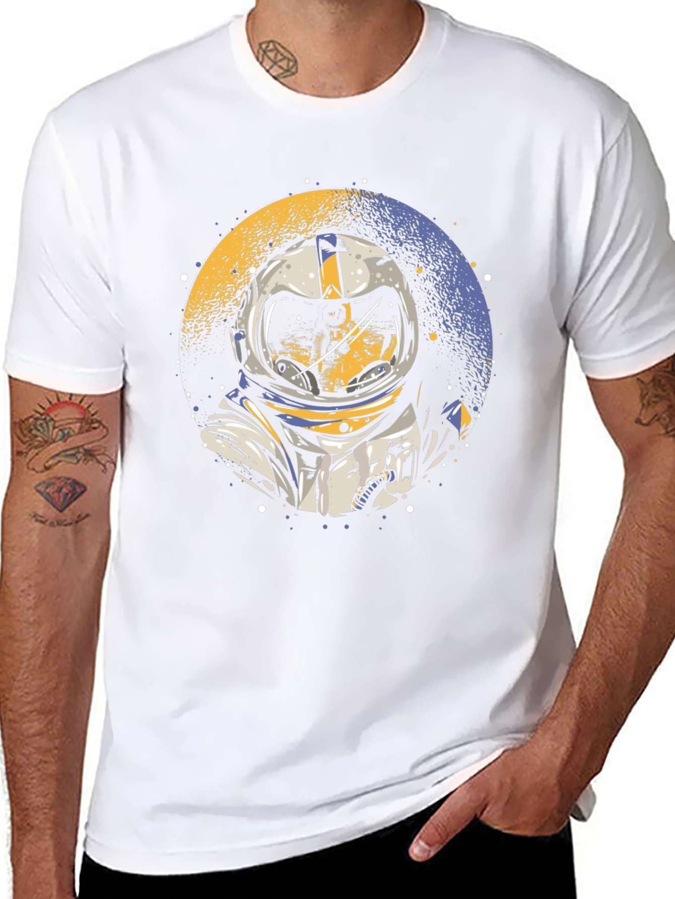 Camiseta Negra Astronauta Espacio