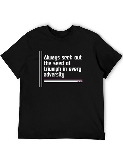 Camiseta Negra: Siempre Busca el Triunfo
