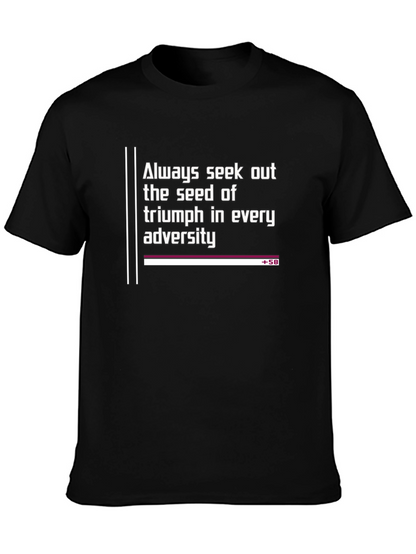 Camiseta Negra: Siempre Busca el Triunfo