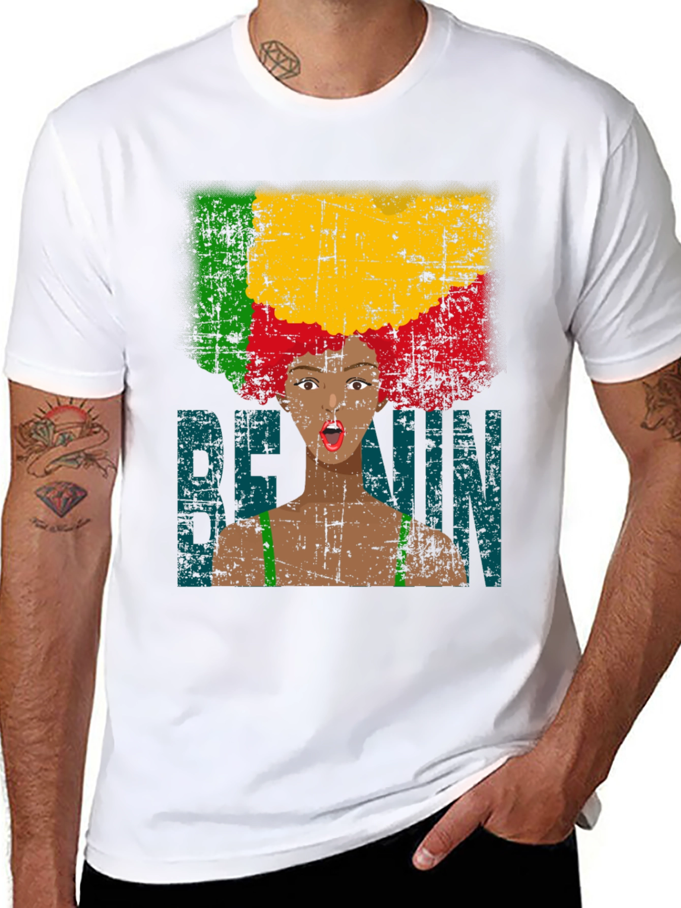 Camiseta con Diseño de Benin para Hombre