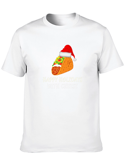 Camiseta Negra Navideña de Taco con Queso