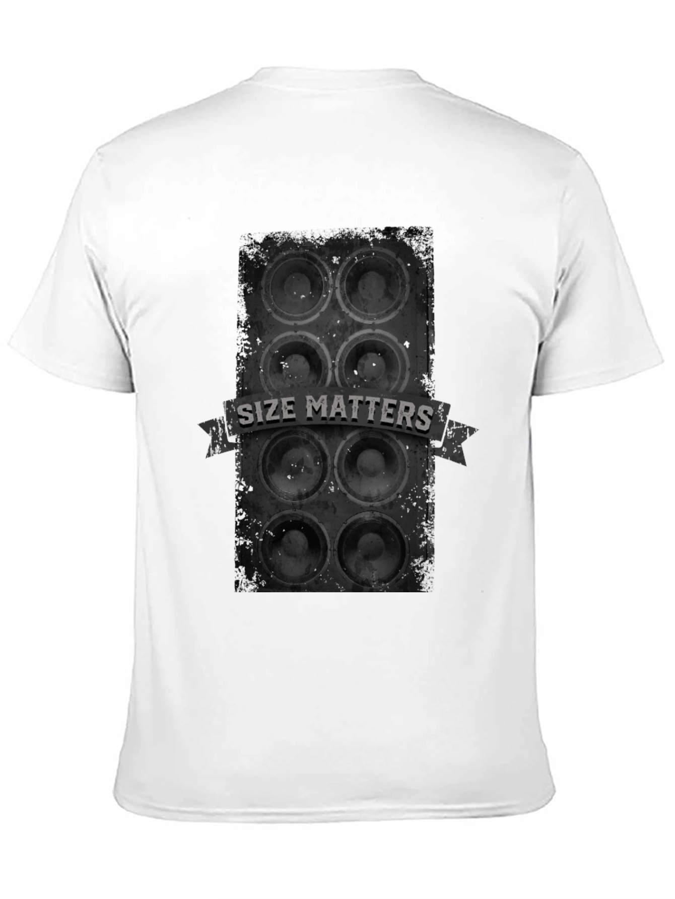 Camiseta Negra Size Matters - Sonido Impactante