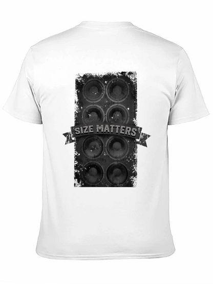Camiseta Negra Size Matters - Sonido Impactante