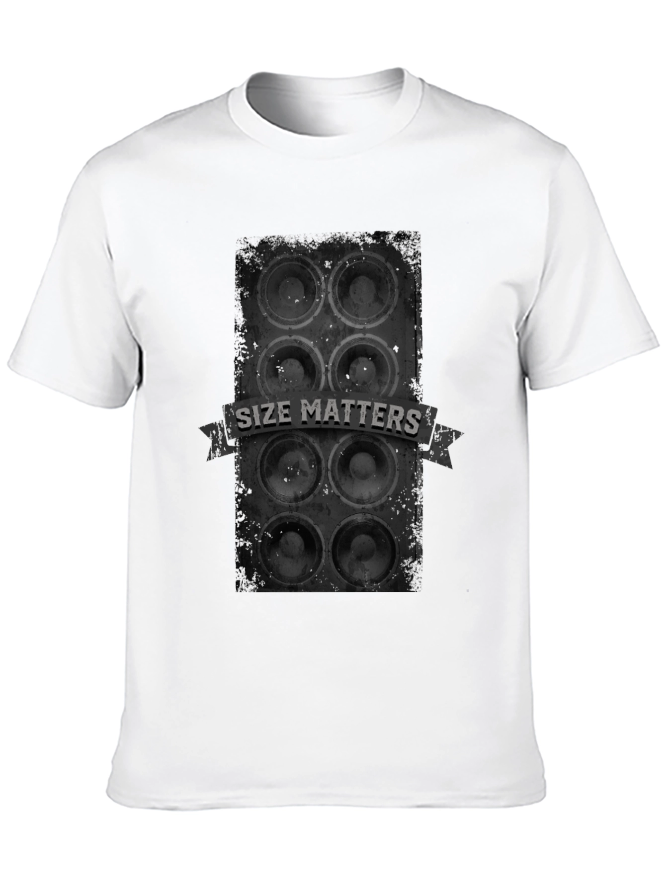 Camiseta Negra Size Matters - Sonido Impactante