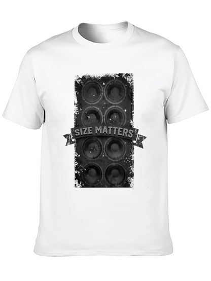 Camiseta Negra Size Matters - Sonido Impactante