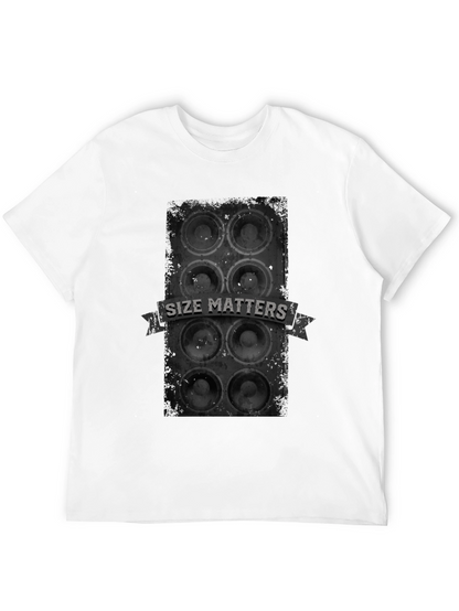 Camiseta Negra Size Matters - Sonido Impactante