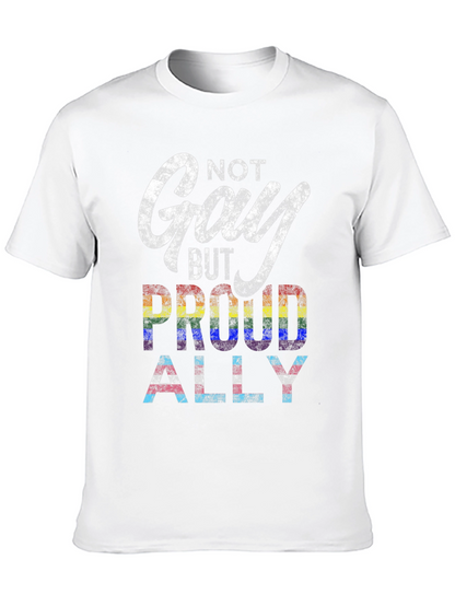 Camiseta Negra No Gay But Proud Ally Pride