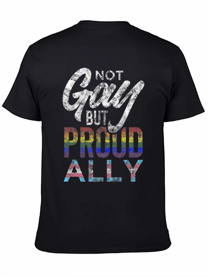 Camiseta Negra No Gay But Proud Ally Pride