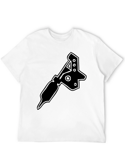 Camiseta Negra con Diseño de Máquina de Tatuajes