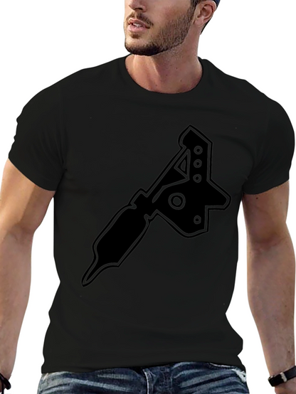 Camiseta Negra con Diseño de Máquina de Tatuajes
