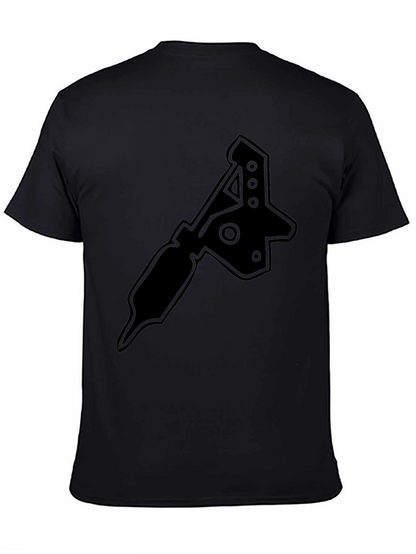 Camiseta Negra con Diseño de Máquina de Tatuajes