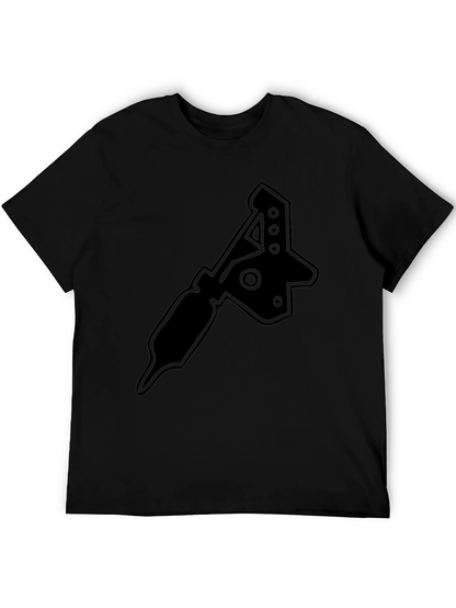 Camiseta Negra con Diseño de Máquina de Tatuajes