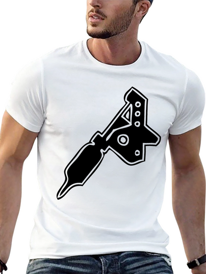 Camiseta Negra con Diseño de Máquina de Tatuajes