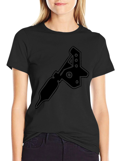 Camiseta Negra con Diseño de Máquina de Tatuajes