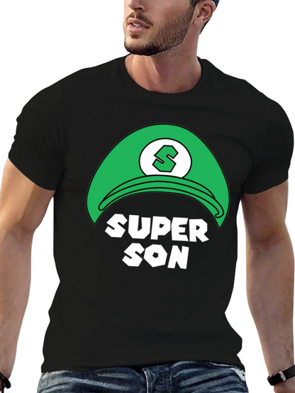 Camiseta Negra Super Son Estilo Videojuego